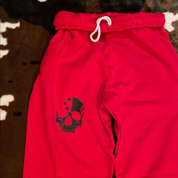 Athletic Works Other - Red Mens Sweatpants with Skull Design!